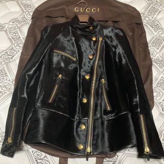 グッチ(Gucci)の⭐️極美品⭐️グッチジャケット⭐️コート⭐️ハラコ⭐️ライダースジャケット⭐️(ライダースジャケット)