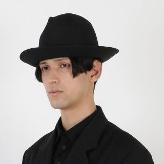 ヨウジヤマモト(Yohji Yamamoto)の【新品】ヨウジヤマモト シワギャバフェドラハット サイズ5(ハット)