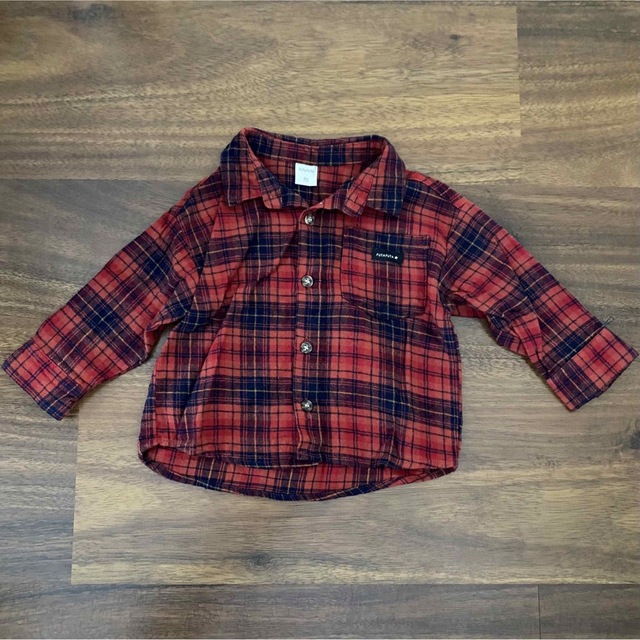 チェック　シャツ　80 キッズ/ベビー/マタニティのベビー服(~85cm)(シャツ/カットソー)の商品写真