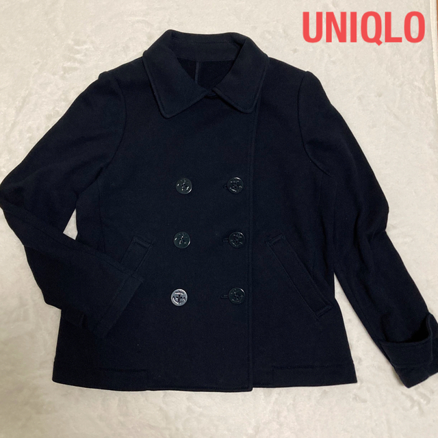 UNIQLO(ユニクロ)のUNIQLO  Pコート アウター ネイビー 綿100％ レディースのジャケット/アウター(その他)の商品写真