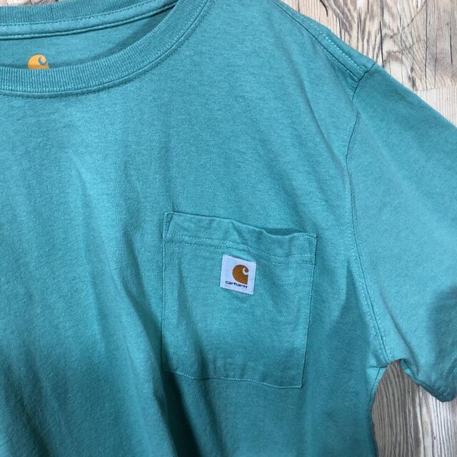 carhartt(カーハート)の『ポケT』90s 古着 カーハート Tシャツ グリーン メンズのトップス(Tシャツ/カットソー(半袖/袖なし))の商品写真