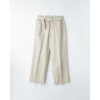 ヨーク(YOKE)のYOKE CUT-OFF WIDE LEGGED DENIM TROUSERS(デニム/ジーンズ)