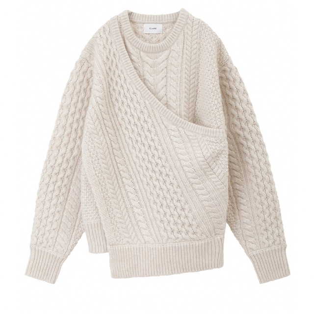 CLANE ★ ASYMMETRY CABLE KNIT TOPS