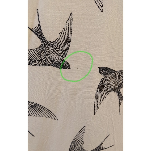 H&M(エイチアンドエム)のH&M 鳥柄 ワンピース チュニック レディースのワンピース(ひざ丈ワンピース)の商品写真