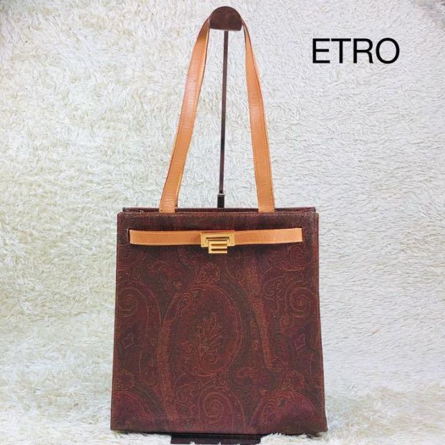 新入荷 ETRO - 美品✨ エトロ トートバッグ ペイズリー柄 肩掛け可能 E