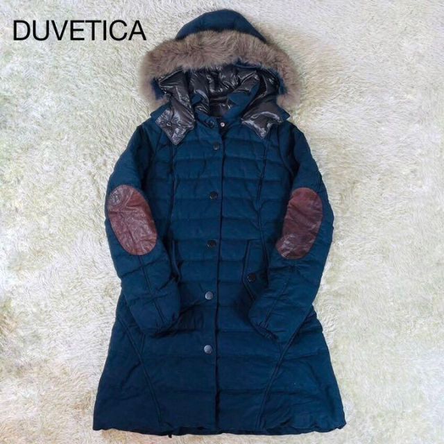 美品✨DUVETICA ダウンコート Aライン エルボーパッチ　Aライン