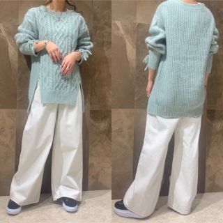 GRACE CONTINENTAL 21AW ケーブルチュニックニットトップ