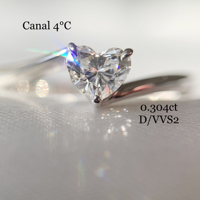 canal４℃ - ハートシェイプ ダイヤモンドリング canal 4℃ D VVS ダイヤ ハートの通販 by ♡Rose♡'s  shop｜カナルヨンドシーならラクマ