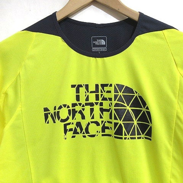 THE NORTH FACE(ザノースフェイス)のザノースフェイス Tシャツ 半袖 ロゴプリント NT61773 黄 イエロー L メンズのトップス(Tシャツ/カットソー(半袖/袖なし))の商品写真