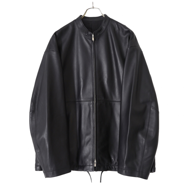 stein OVERSIZED LEATHER ZIP JACKET