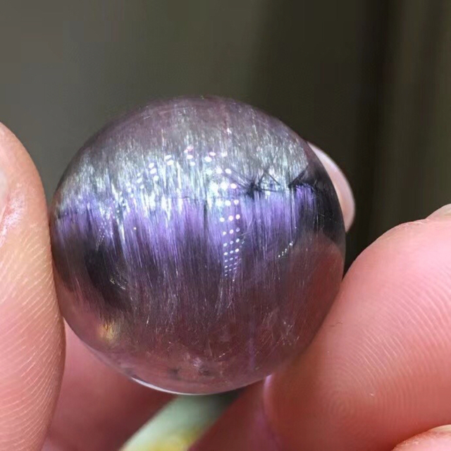 高級】プラチナタイチンルチルクォーツ 丸玉 21.7mm | www