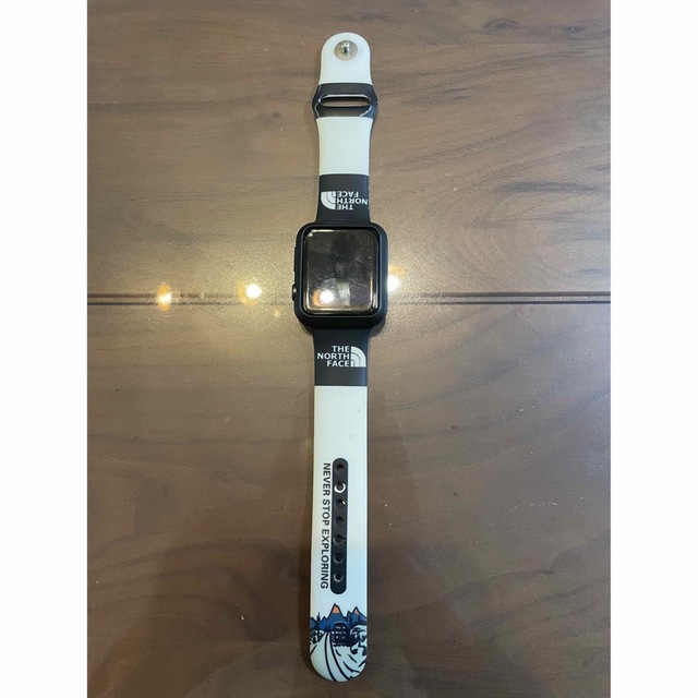【緑】アップルウォッチシリコンバンドノースフェイス 42㎜ メンズの時計(ラバーベルト)の商品写真