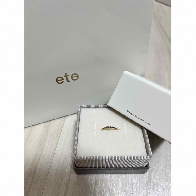 ete(エテ)のete K10YG ブラウンダイヤモンド ピンキーリング レディースのアクセサリー(リング(指輪))の商品写真