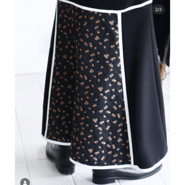 mame(マメ)の【まなみ様】mame kurogouchi♡金木犀ジャガードスカート　オレンジ レディースのスカート(ロングスカート)の商品写真