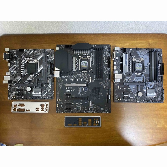 ジャンクマザーボード3枚、おまけグラボ付き - PCパーツ
