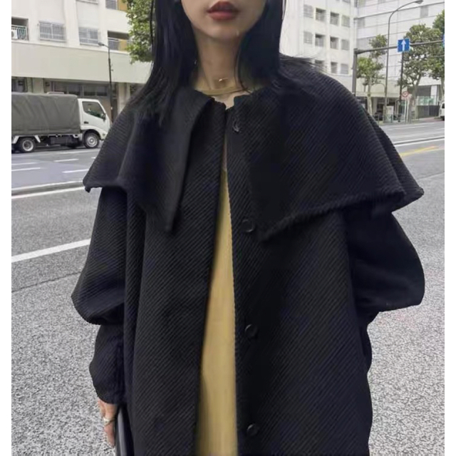 AMERI  2WAY CAPE PUFF SLEEVE COAT