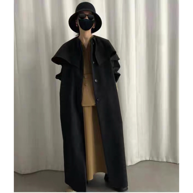 AMERI 2WAY CAPE PUFF SLEEVE COAT - ロングコート