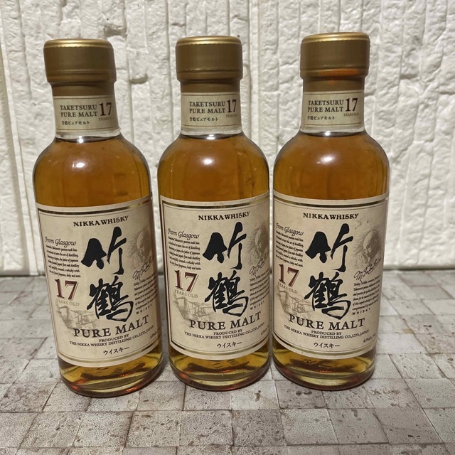 ニッカウヰスキー(ニッカウイスキー)の竹鶴17年　180ml  3本 食品/飲料/酒の酒(ウイスキー)の商品写真