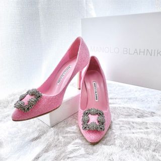 靴MANOLO BLAHNIK マノロブラニク ハンギシ ビジュー パンプス 新品