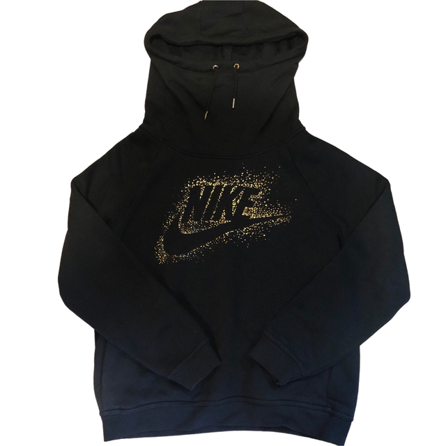 【美品】NIKE ナイキ　パーカー　ブラック　プルオーバー  金ロゴ　サイズXL