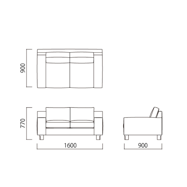 IDEE(イデー)のIDEE イデーセリューソファSERIEUX SOFA インテリア/住まい/日用品のソファ/ソファベッド(二人掛けソファ)の商品写真