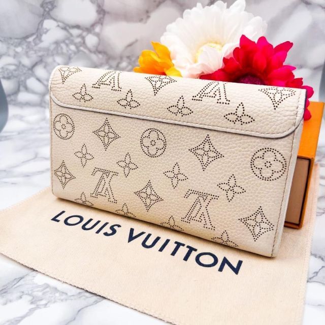 本物保証】 LOUIS VUITTON ルイヴィトン マヒナ ポルトフォイユ イリス