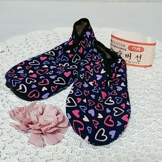 可愛いハート柄♡新品୨୧*。ポソンꕤ韓国 あったか 靴下　フリーサイズ(ソックス)