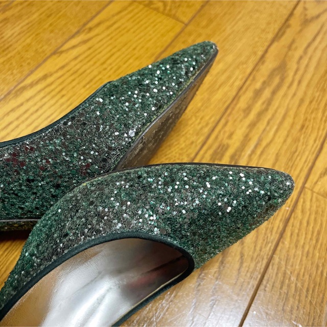 Le Talon - 【Le Talon】GRISE 8.5CMグリッタースターヒールパンプスの