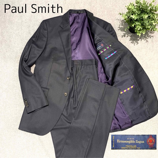 ダークグレー【美品】 Paul Smith ポールスミス スーツ セットアップ ゼニア