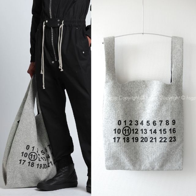 Maison Martin Margiela(マルタンマルジェラ)の【定価9.7万】メゾンマルジェラ⑪ フェルト ウール ショッパーバッグ トート メンズのバッグ(トートバッグ)の商品写真