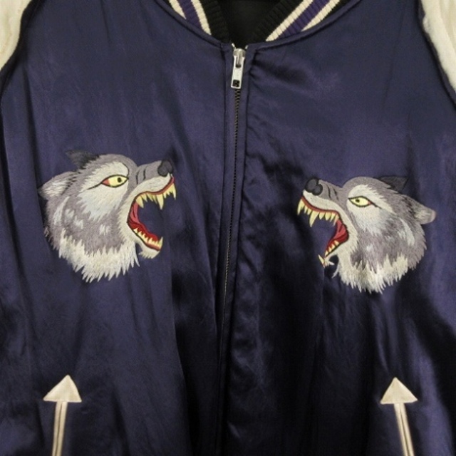 other(アザー)のコンダクター WOLF EMBROIDERED スーベニア スカジャン 2 紫 メンズのジャケット/アウター(スカジャン)の商品写真