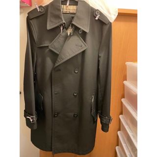 バーバリーブラックレーベル(BURBERRY BLACK LABEL)のburberry black label trech coat 黒 L(トレンチコート)