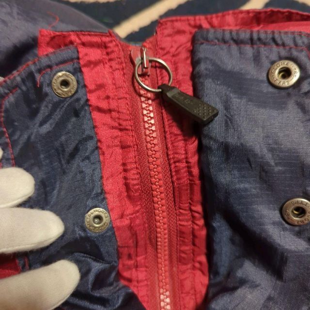 90s マルチカラー　マウンテンパーカー　刺繍　ナイロン　中綿ジャケット