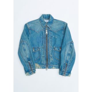 アンユーズド(UNUSED)のSUGARHILL 21ss Zip-upDenimDamagedJacket(Gジャン/デニムジャケット)