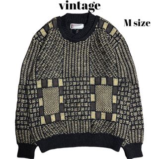 アートヴィンテージ(ART VINTAGE)の90’s vintage デザインニット ゆるだぼ マルチカラー(ニット/セーター)