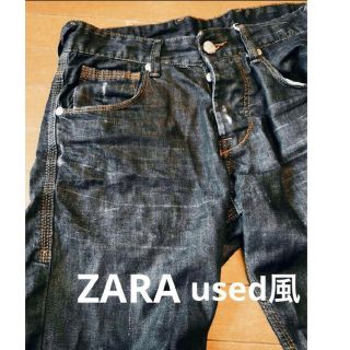 ザラ(ZARA)のZARA／ザラ　ジーンズ　ブルーストレート　ゆるいユーズド感(デニム/ジーンズ)