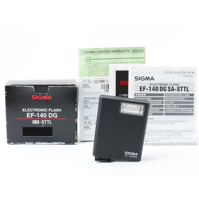 SIGMA(シグマ)のSIGMA フラッシュELECTRONIC FLASH EF-140 DG スマホ/家電/カメラのカメラ(ストロボ/照明)の商品写真