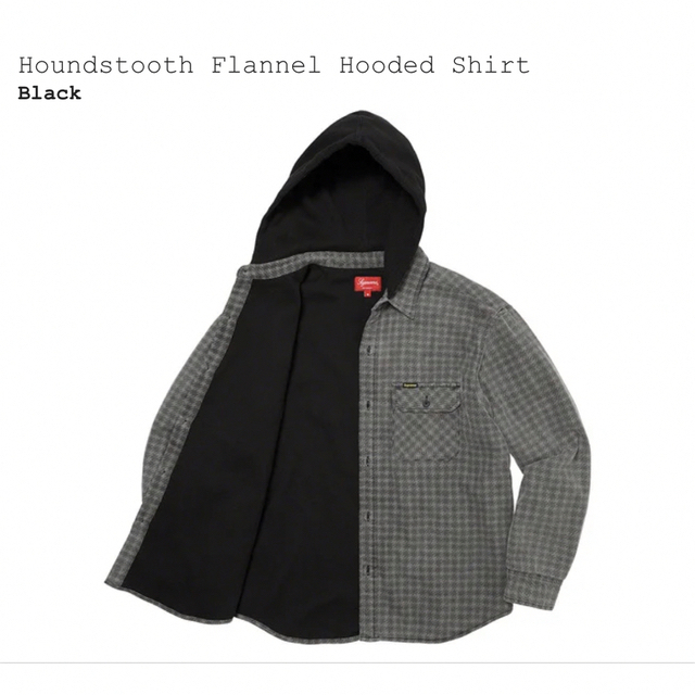 Supreme Houndstooth Flannel Hooded Shirt 1