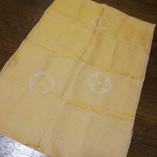 243美品 ルイヴィトン ショール モノグラム オレンジ