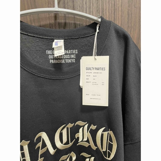 WACKO MARIA(ワコマリア)のWACKO MARIA/SWEAT SHIRT（BLACK）XXL メンズのトップス(スウェット)の商品写真