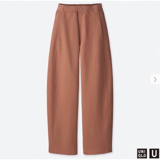 ユニクロ(UNIQLO)のUNIQLO U コットンダブルフェイスパンツ BROWN Lサイズ(カジュアルパンツ)