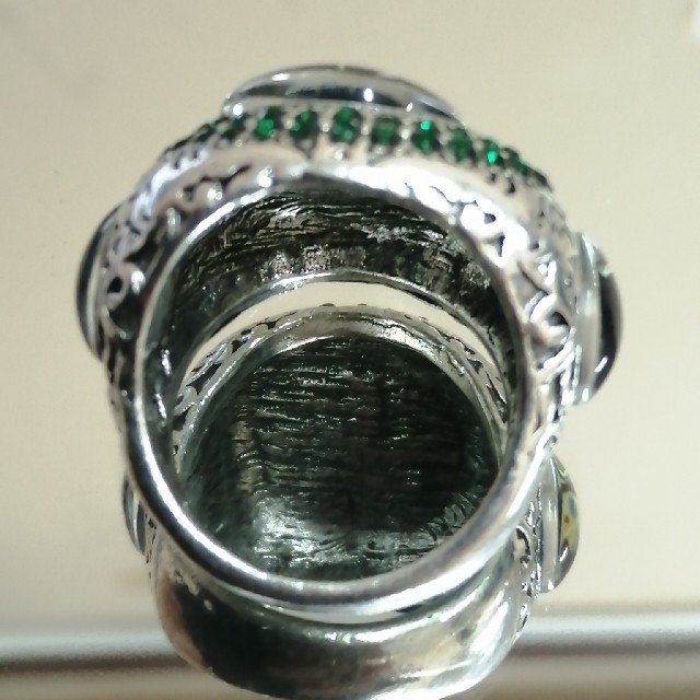 【SALE】リング　メンズ　シルバー　ラインストーン　トルコ　指輪　22号 レディースのアクセサリー(リング(指輪))の商品写真