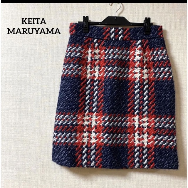 KEITA MARUYAMA ウールスカート　チェック柄　日本製　M