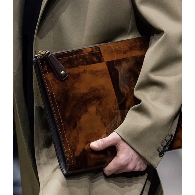 Dunhill - 定価25万ダンヒル ウォールナットコーティングレザー