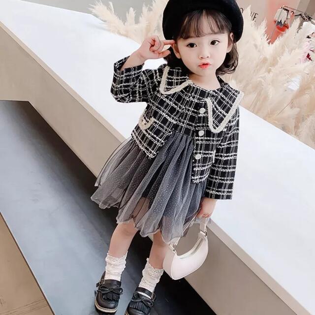 120 ☆ 黒 セットアップ フォーマル ワンピース ドレスの通販 by swamp