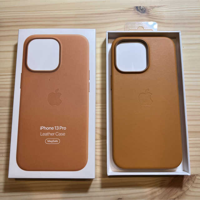 【新品】純正 iPhone 13 レザーケース・ゴールデンブラウンiPhoneアクセサリー