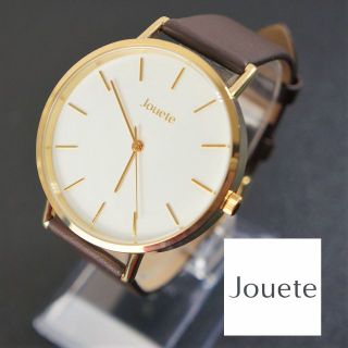 ジュエッテ(Jouete)の【稼働極美品】　jouete　タイムピース　ビックフェイス　 白文字盤　電池交換(腕時計)