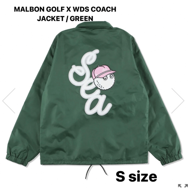 MALBON GOLF X WDS COACH JACKET / GREEN S