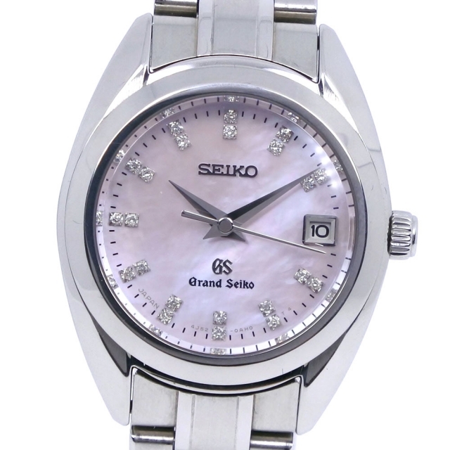 SEIKO - 【SEIKO】セイコー グランドセイコー ダイヤインデックス 4J52-0AC0 STGF077 ステンレススチール×ダイヤモンド シルバー クオーツ アナログ表示 レディース シェルピンク文字盤 腕時計