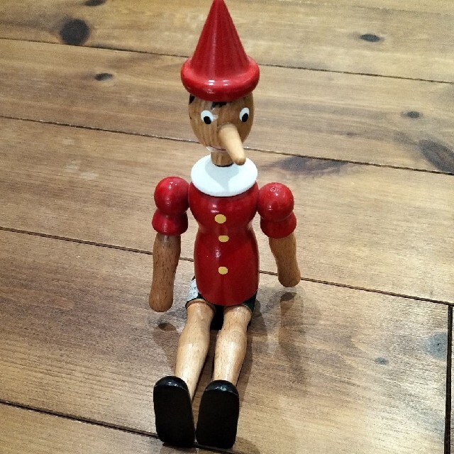 ピノキオ人形　木製　イタリア製